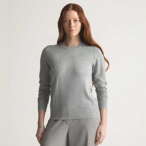 Quince Lightweight Cotton Cashmere Crew Sweater